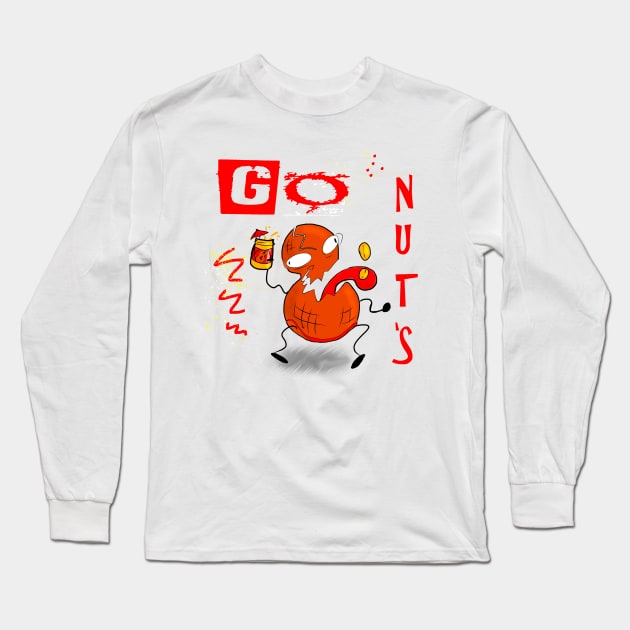 GO NUTS! Long Sleeve T-Shirt by madtownstudio3000